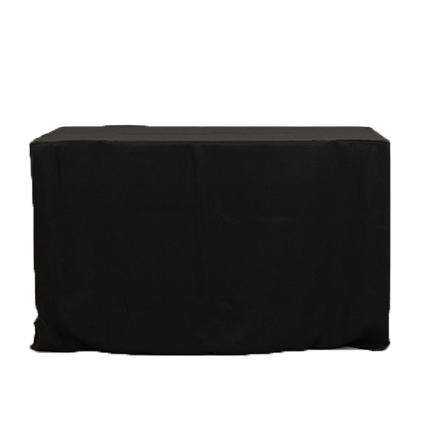 Black 24x30 in Fitted Polyester Rectangular Tablecloth