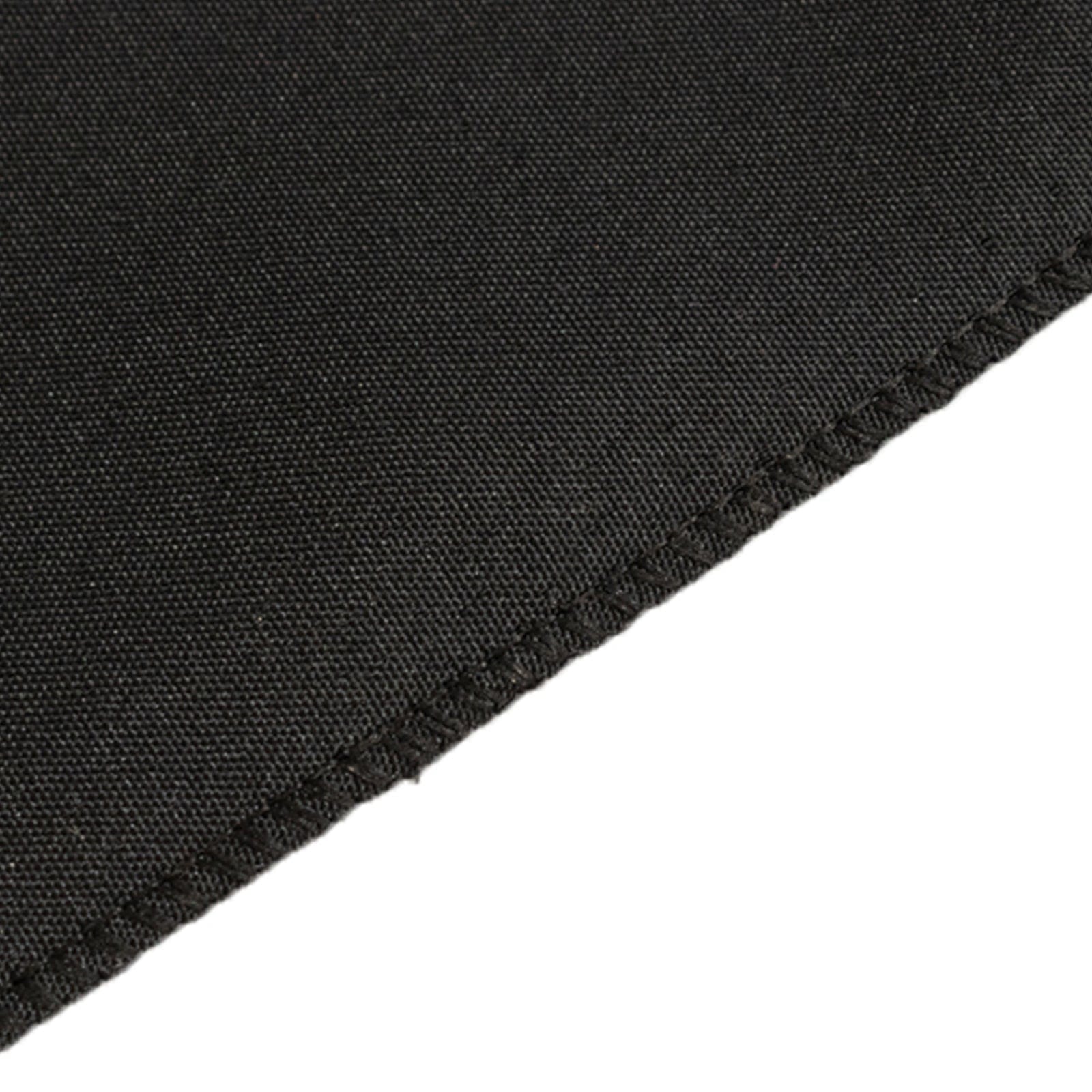 Black 24x42 in Fitted Polyester Rectangular Tablecloth