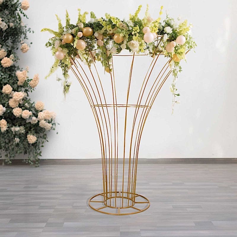 Gold 6.5 feet Floor Standing Blossom Metal Tree Flower Display Stand