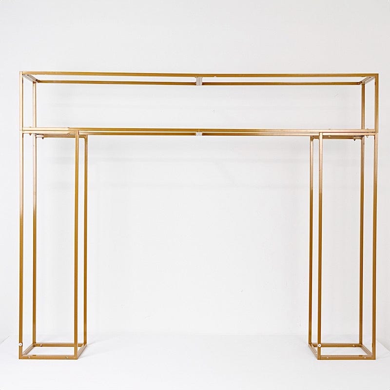 Gold 5 ft Tall Rectangular Double Frame Table Top – Balsa Circle, LLC
