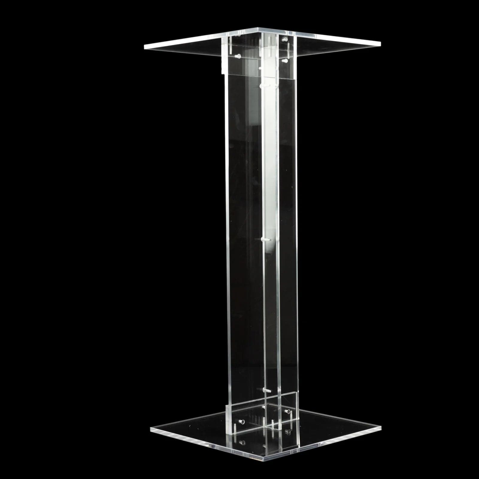 Clear Acrylic Flower Display Stand with Square Top and Base
