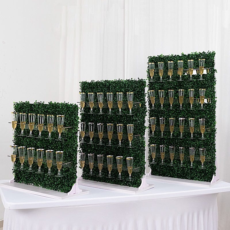 3 Green Boxwood Champagne Display Stand