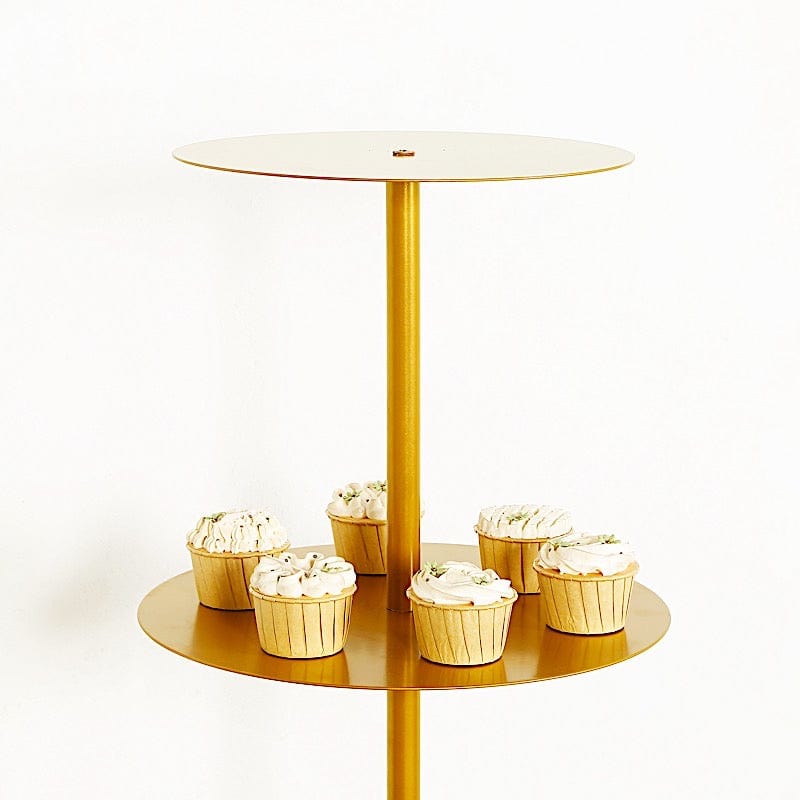 4.5 feet 5 Tier Round Gold Metal Champagne Tower Stand