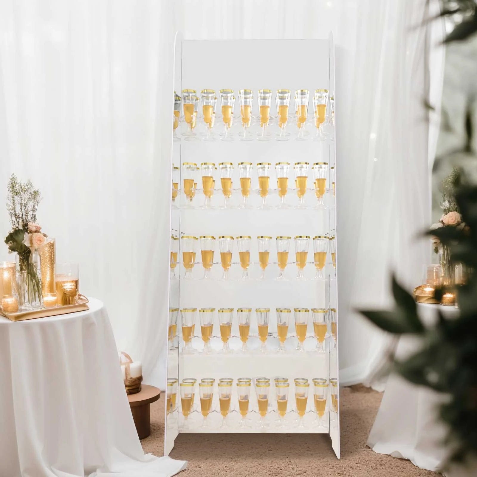 5 feet Foam 5-Tier Wine Glass Rack Champagne Flute Holder Stand