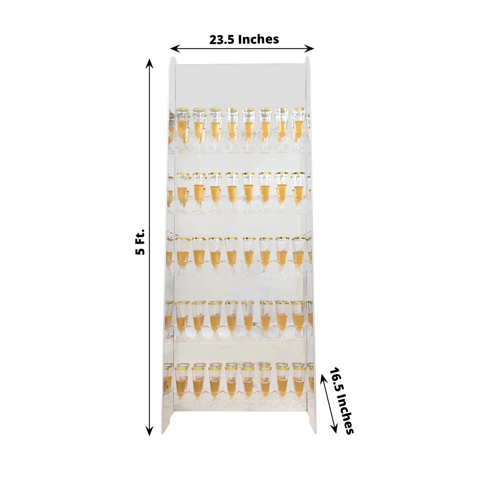 5 feet Foam 5-Tier Wine Glass Rack Champagne Flute Holder Stand