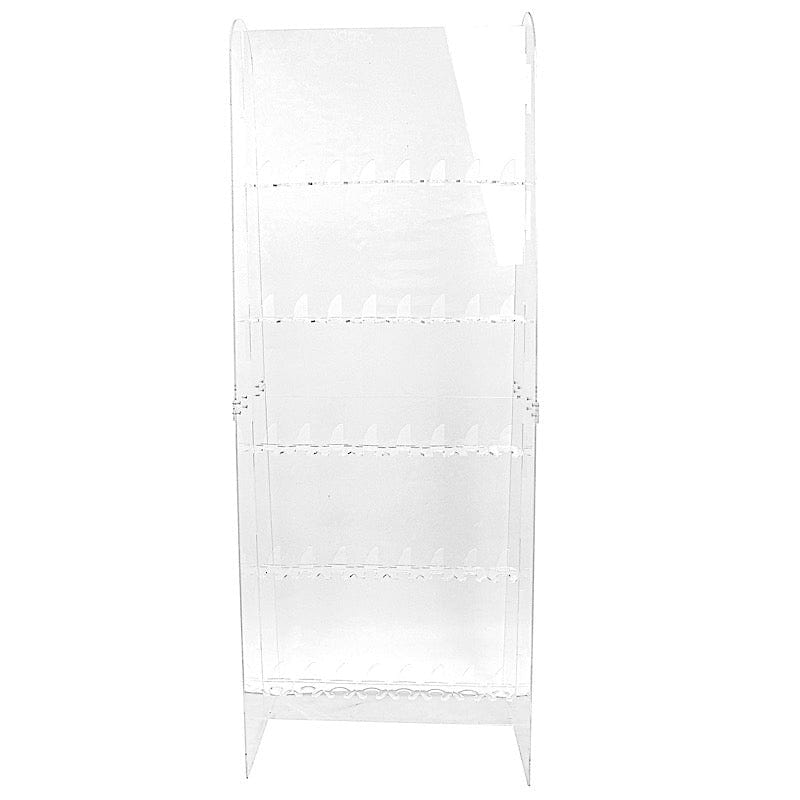 5 feet Clear 5-Tier Acrylic Wine Glass Rack Champagne Flute Holder Stand
