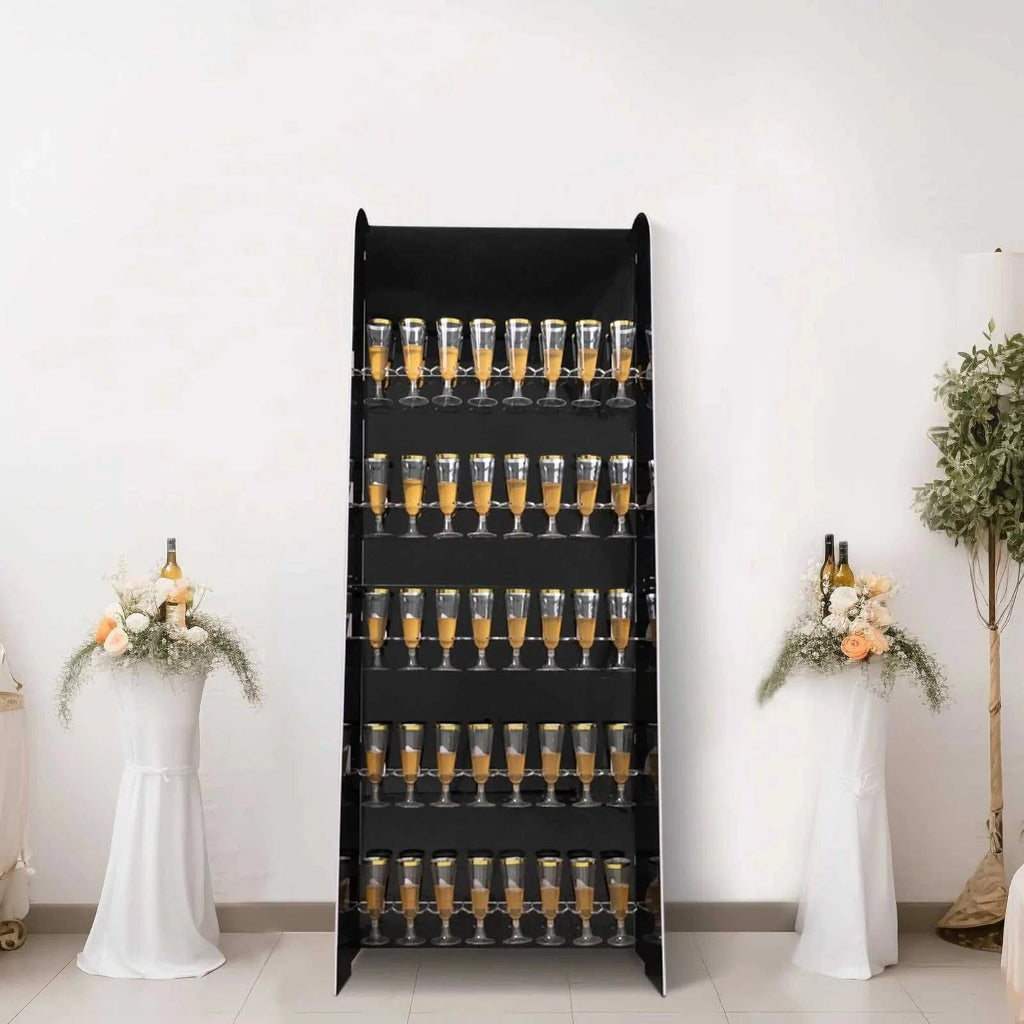 5 ft Clear 5-Tier Acrylic Wine Glass Rack Champagne Flute Holder Stand ...