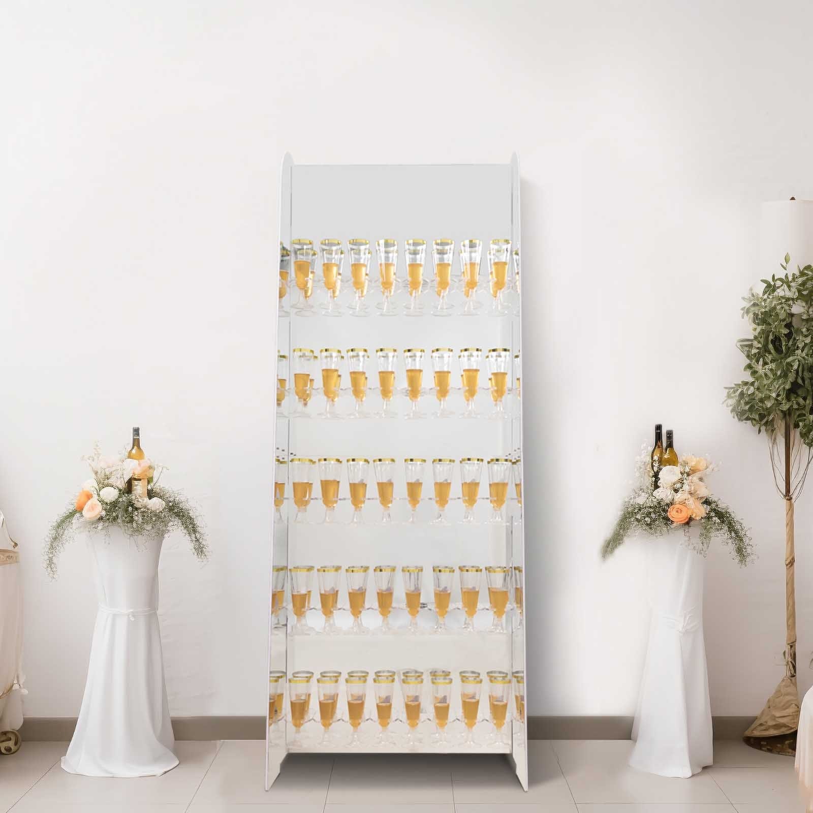 5 feet Foam 5-Tier Wine Glass Rack Champagne Flute Holder Stand