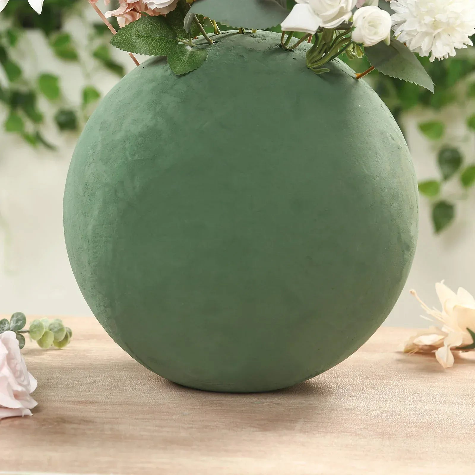Green 12 in Round Wet Foam Ball Floral Sphere