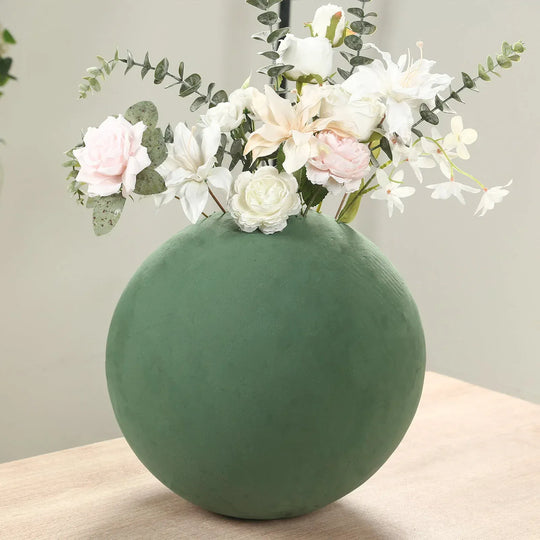 Green 14 in Round Wet Foam Ball Floral Sphere