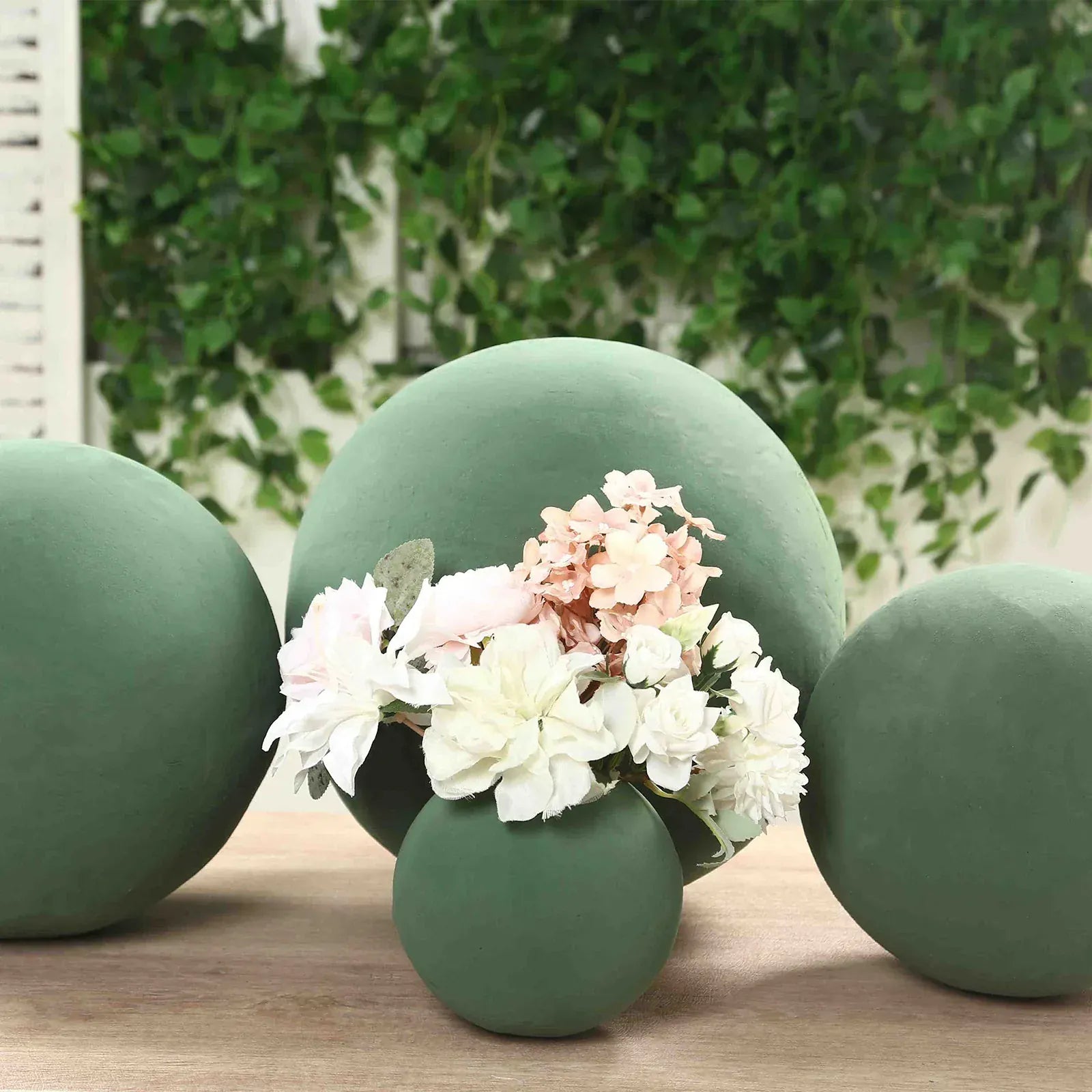 Green 6 in Round Wet Foam Ball Floral Sphere