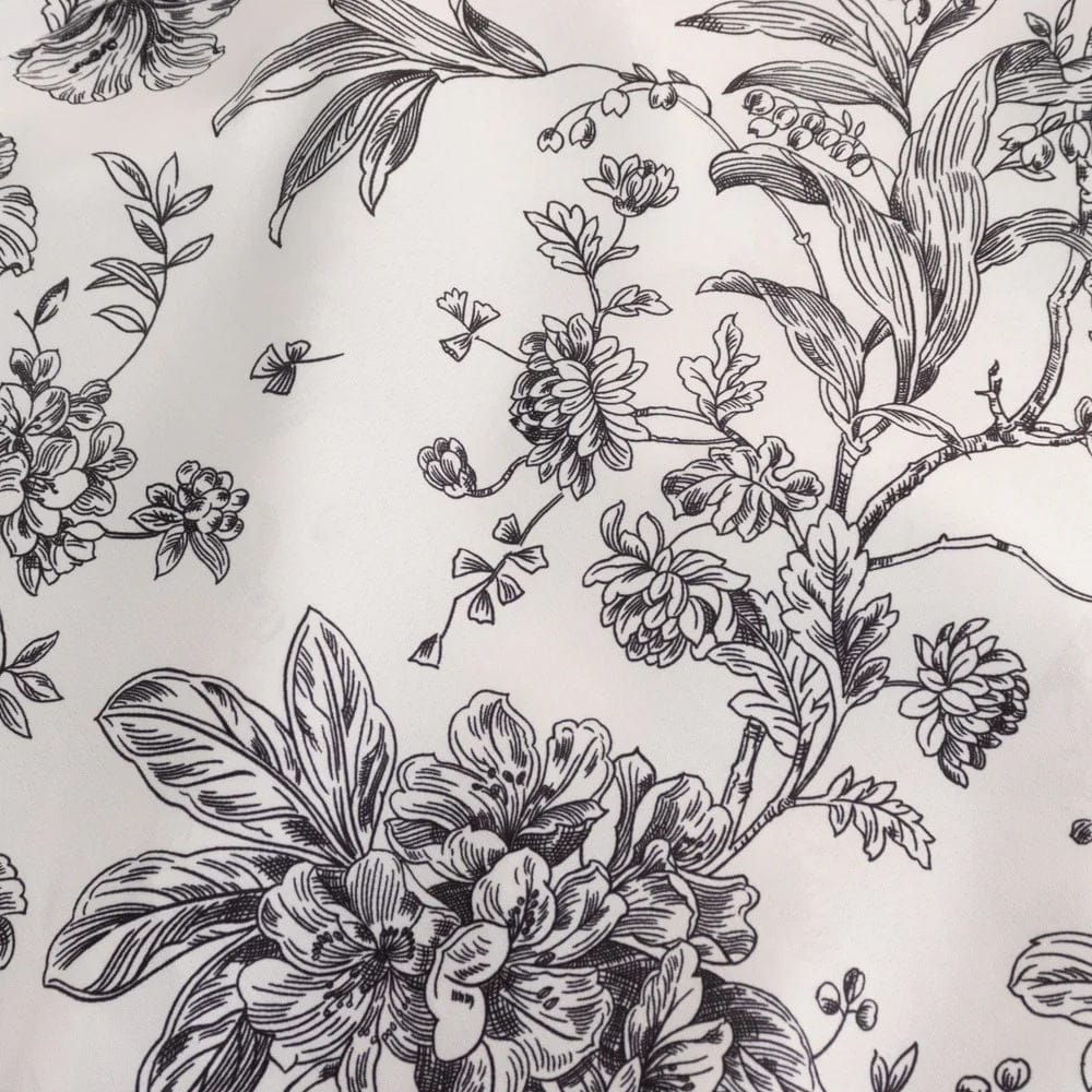 10 White Polyester Folding Chair Covers with French Toile Pattern