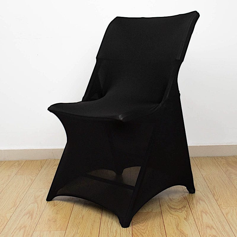 Folding Spandex Chair Cover - Black