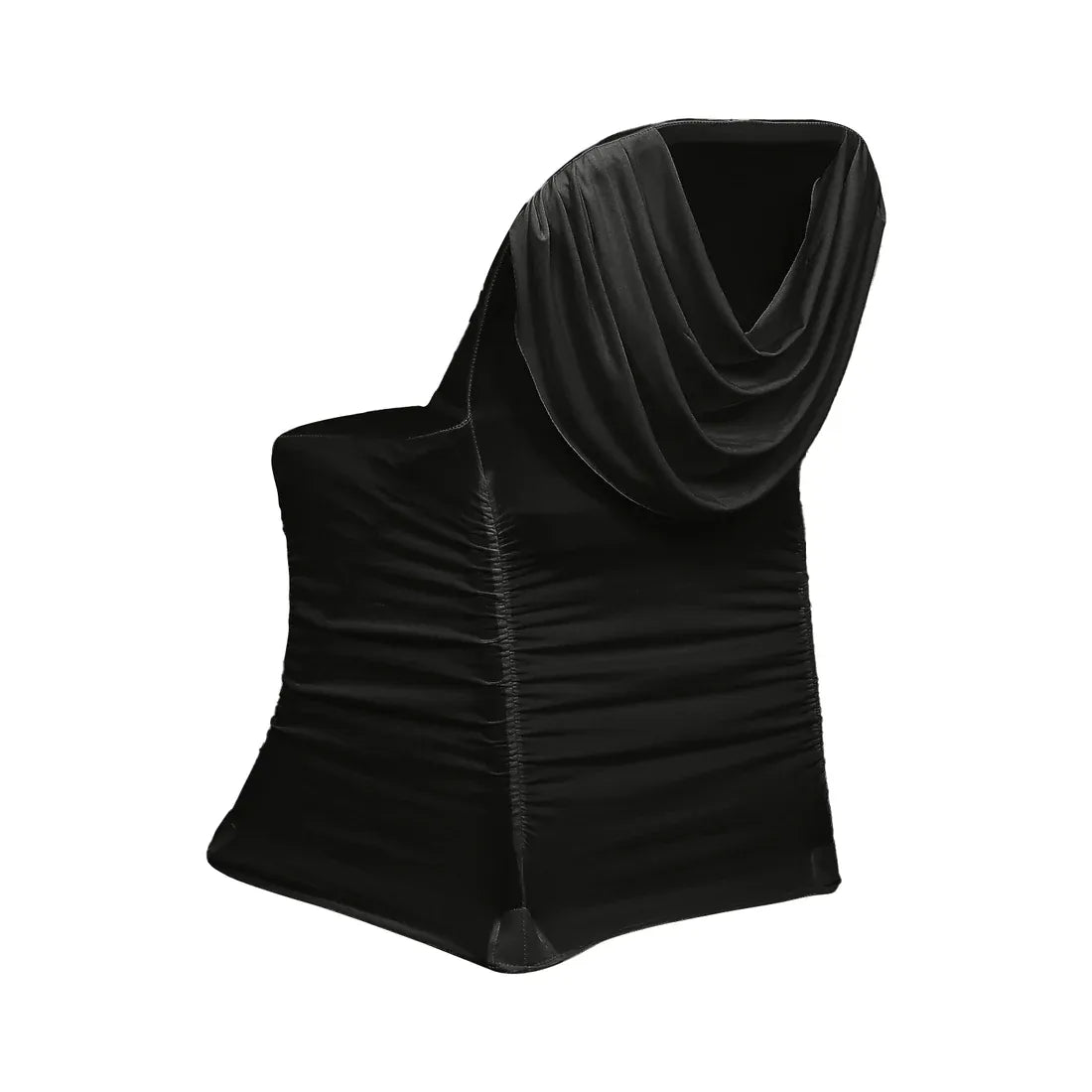 Spandex Fitted Folding with Ruched Swag Back and Foot Pockets Chair Cover