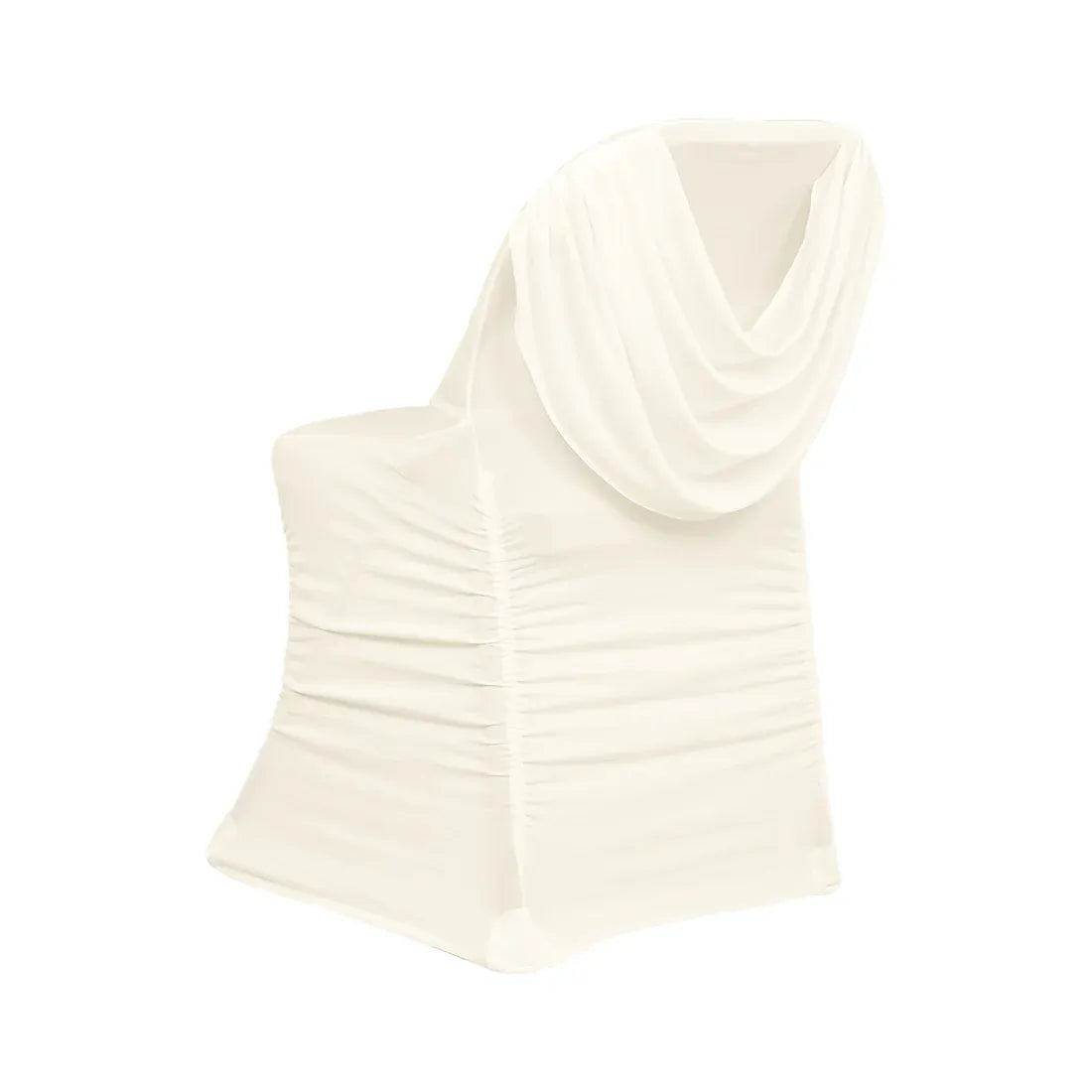 Spandex Fitted Folding with Ruched Swag Back and Foot Pockets Chair Cover