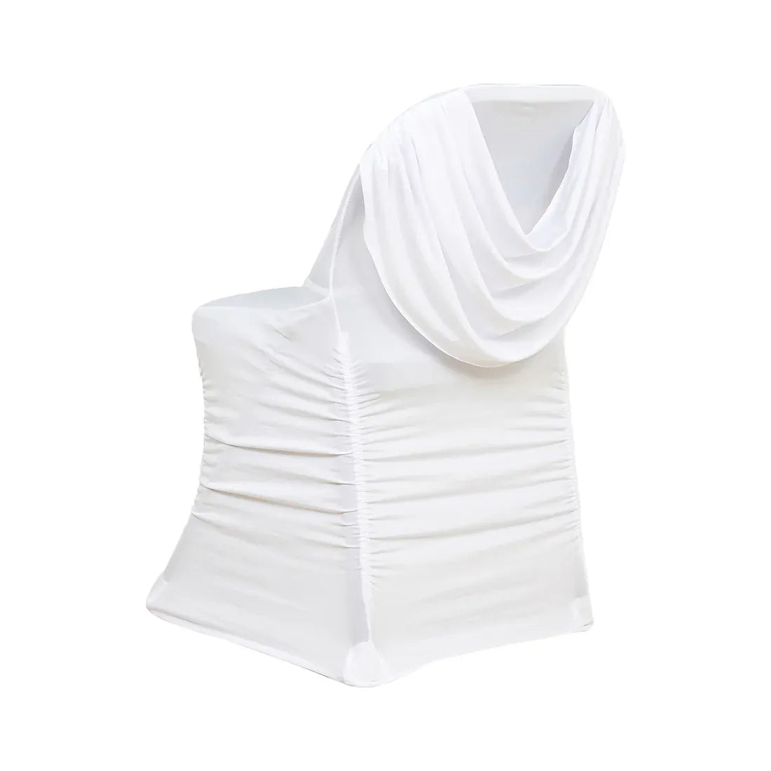 Spandex Fitted Folding with Ruched Swag Back and Foot Pockets Chair Cover