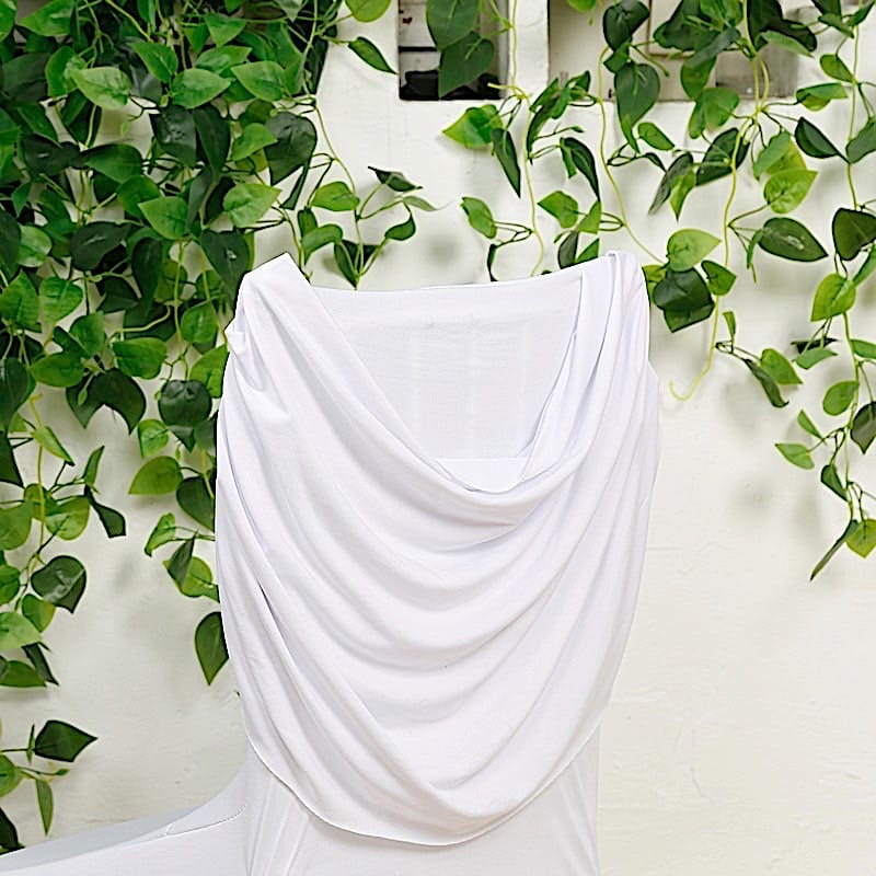 Spandex Fitted Folding with Ruched Swag Back and Foot Pockets Chair Cover