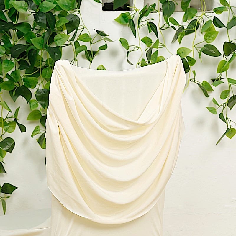 Spandex Fitted Folding with Ruched Swag Back and Foot Pockets Chair Cover