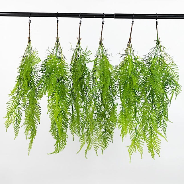 10 pack 32 in Green Artificial Hanging Fern Bushes