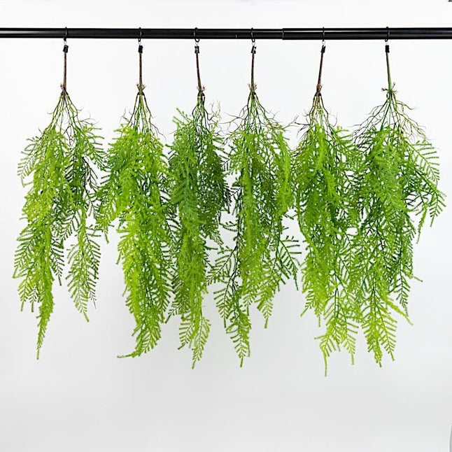 10 pack 32 in Green Artificial Hanging Fern Bushes