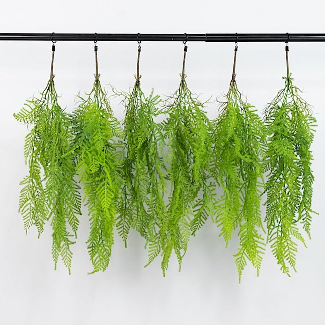 10 pack 32 in Green Artificial Hanging Fern Bushes