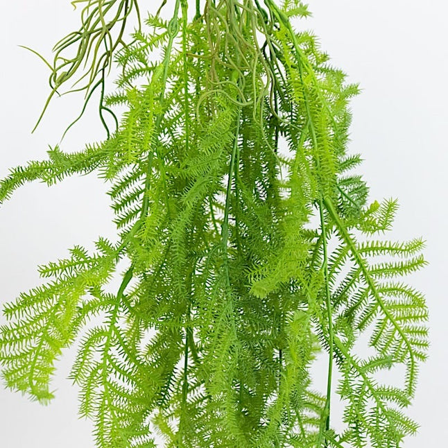 10 pack 32 in Green Artificial Hanging Fern Bushes