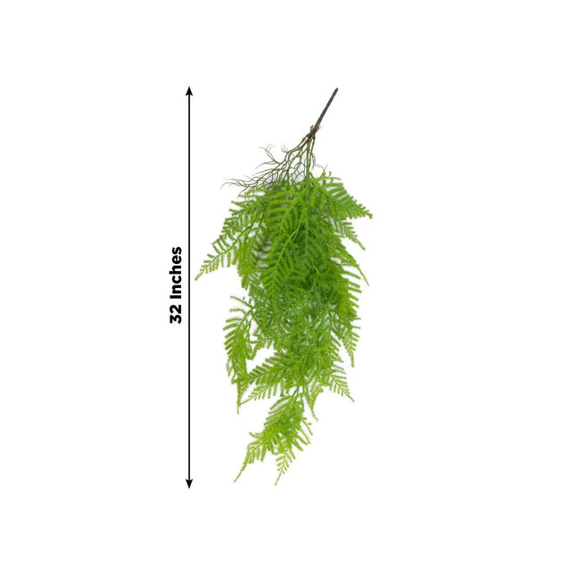 10 pack 32 in Green Artificial Hanging Fern Bushes