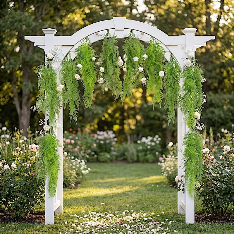 10 pack 32 in Green Artificial Hanging Fern Bushes