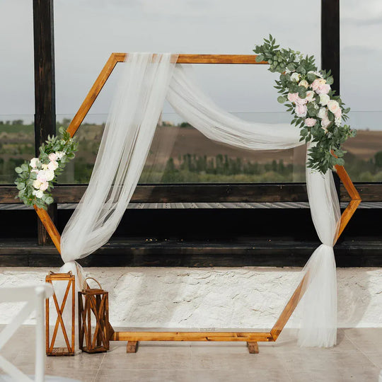 2 pcs 24 in, 42 in Silk Artificial Rose Floral Swag Wedding Arch with Eucalyptus Leaves