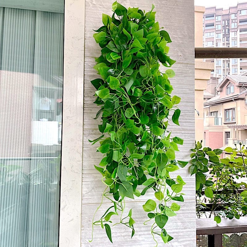 3 Green Silk Pothos Artificial Hanging Vines