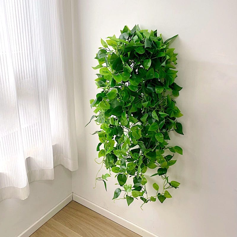 3 Green Silk Pothos Artificial Hanging Vines