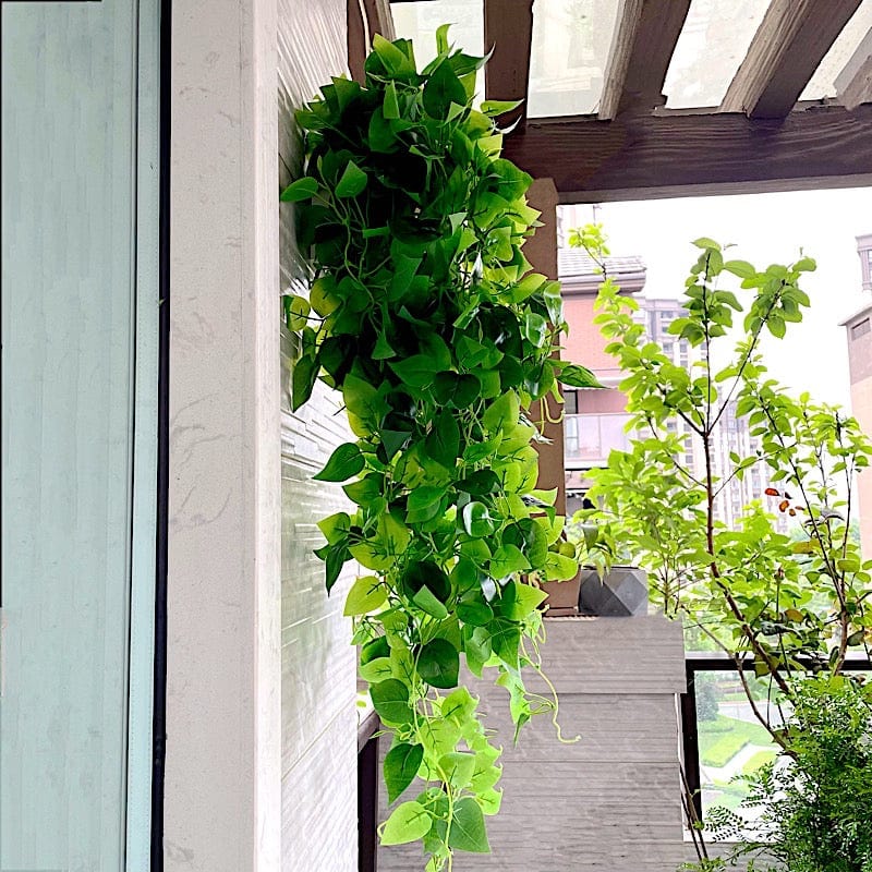 3 Green Silk Pothos Artificial Hanging Vines