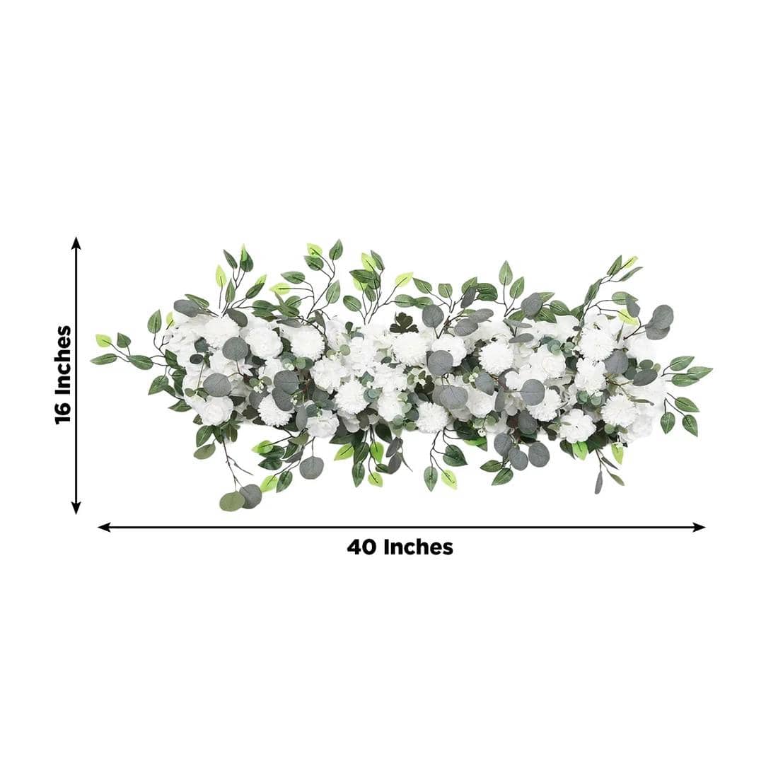 40 x 16 in Pre-Arranged Artificial Floral Runner Assorted Silk Flowers