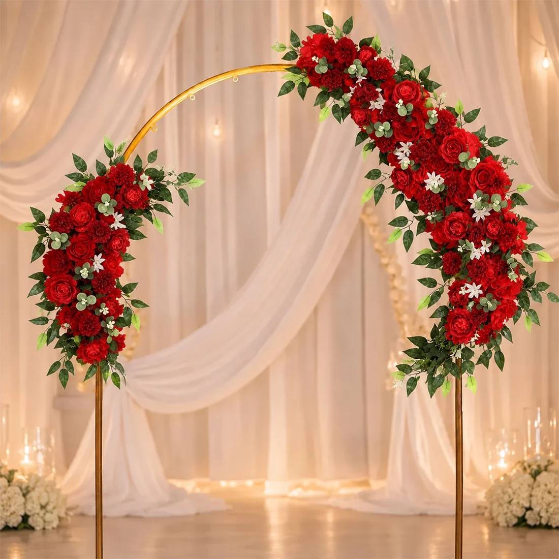 40 x 16 in Pre-Arranged Artificial Floral Runner Assorted Silk Flowers