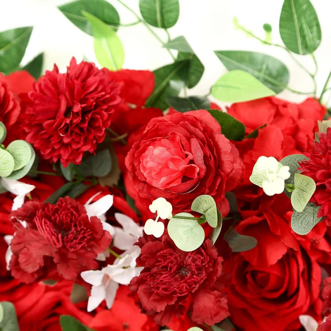 40 x 16 in Pre-Arranged Artificial Floral Runner Assorted Silk Flowers