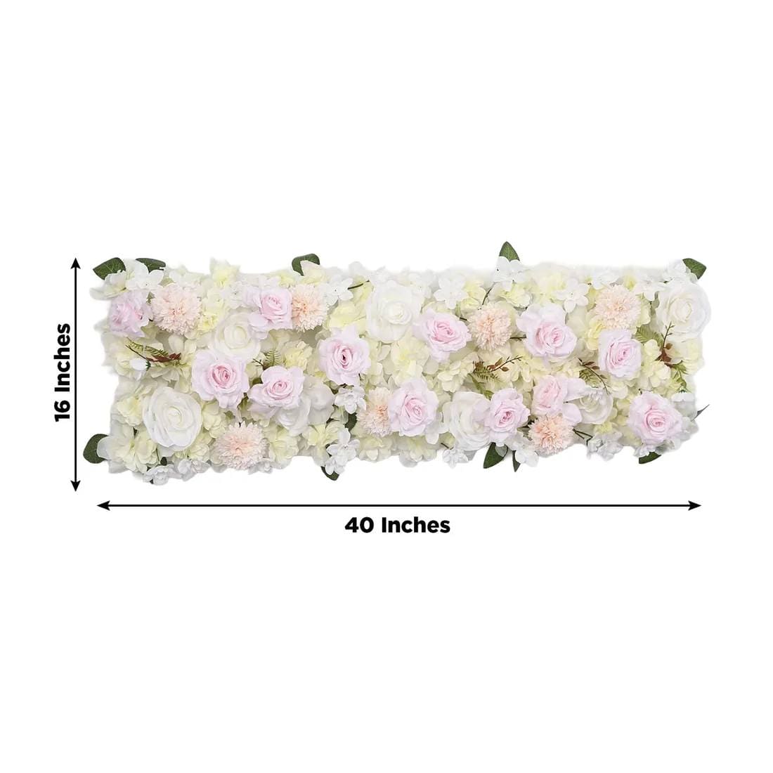 40 x 16 in Pre-Arranged Artificial Floral Runner Assorted Silk Flowers