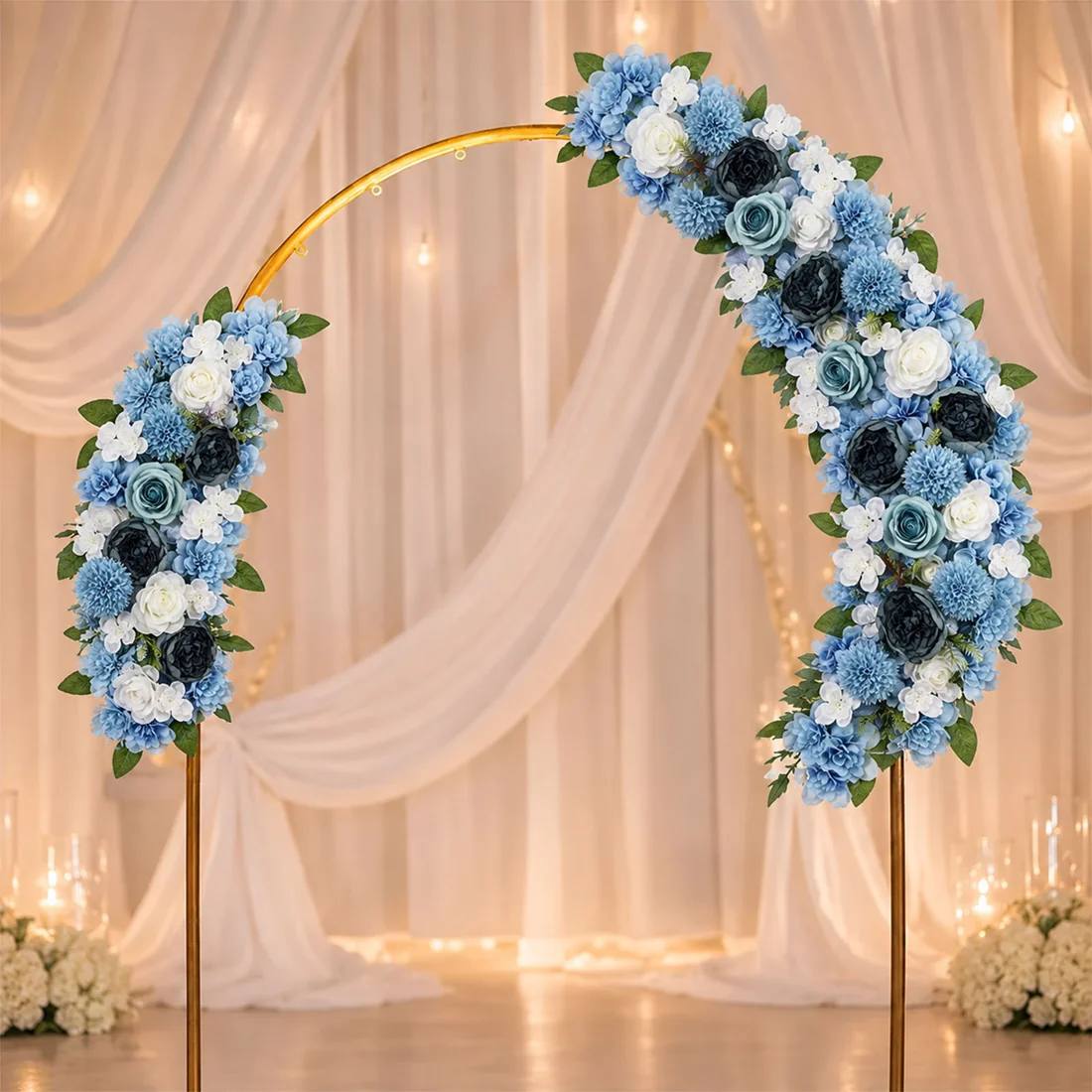 40 x 16 in Pre-Arranged Artificial Floral Runner Assorted Silk Flowers