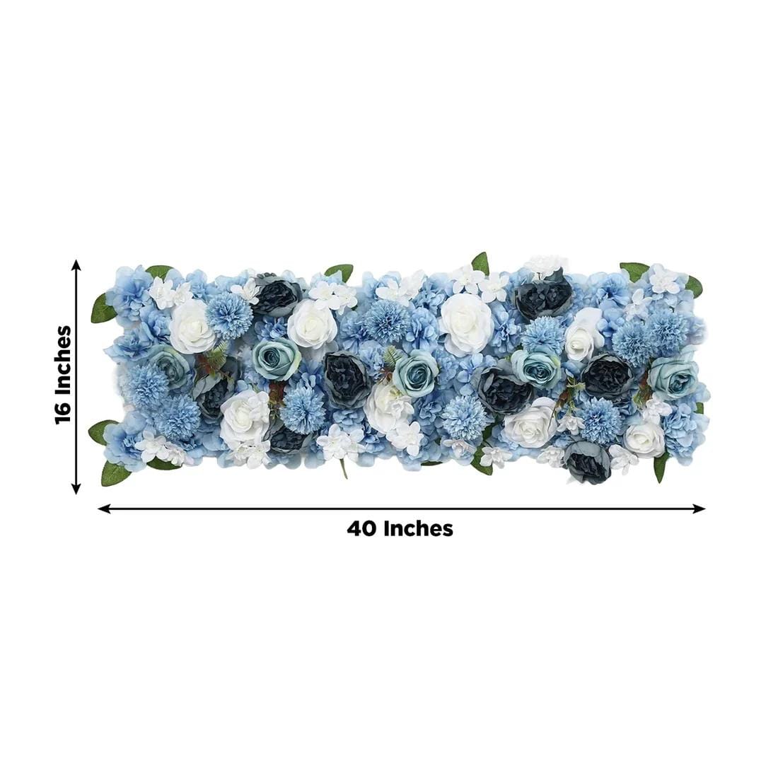 40 x 16 in Pre-Arranged Artificial Floral Runner Assorted Silk Flowers