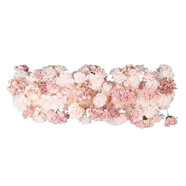 40 x 16 in Pre-Arranged Silk Flower Runner Assorted Artificial Flowers