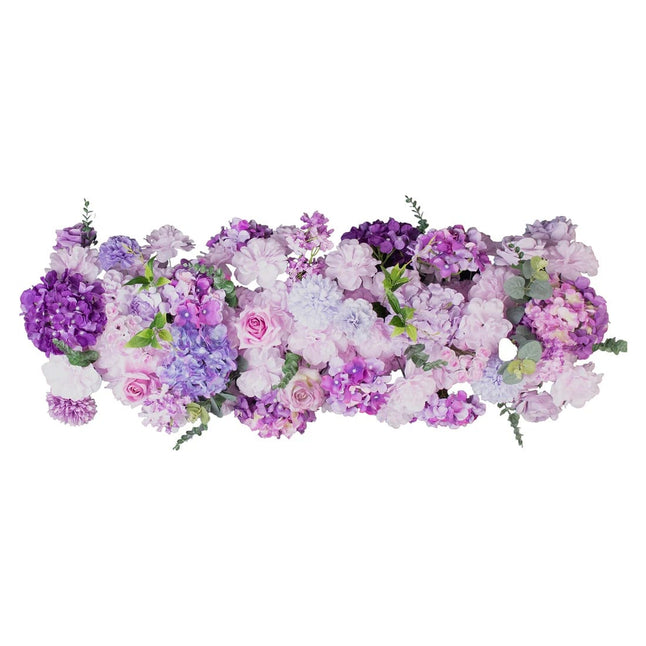 40 x 16 in Pre-Arranged Silk Flower Runner Assorted Artificial Flowers