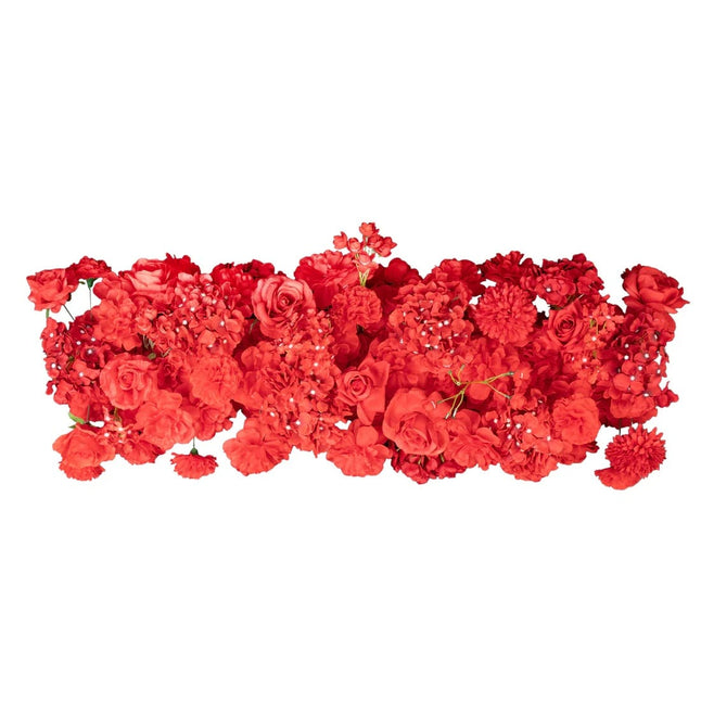 40 x 16 in Pre-Arranged Silk Flower Runner Assorted Artificial Flowers