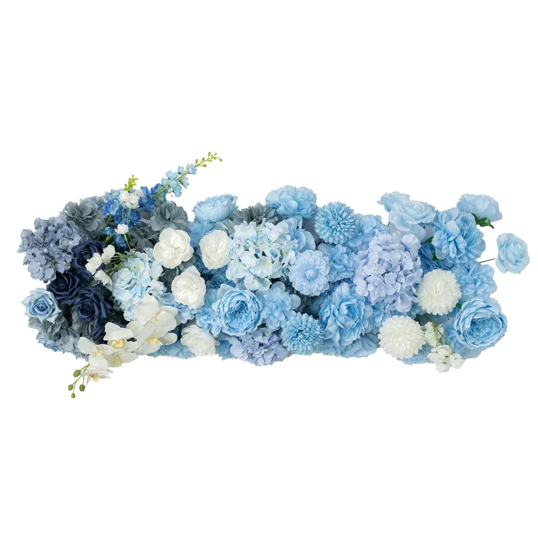 40 x 16 in Pre-Arranged Silk Flower Runner Assorted Artificial Flowers