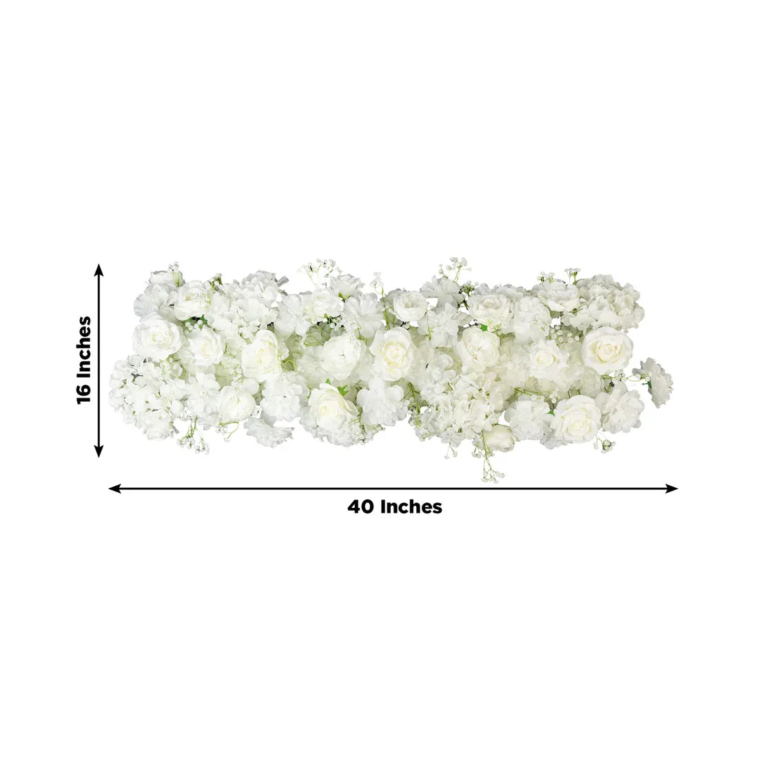 40 x 16 in Pre-Arranged Silk Flower Runner Assorted Artificial Flowers