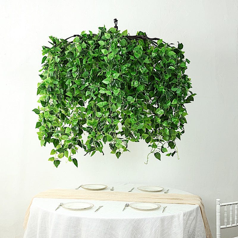 artificial green hanging plants 46 in Green Artificial Ivy Leaves Hanging Flower Chandelier