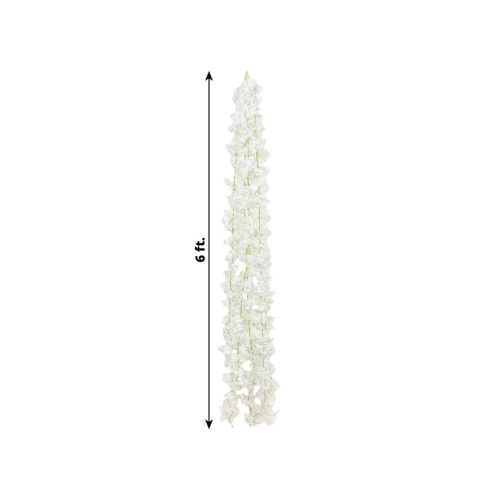 5 pcs 6 feet Silk Artificial Cherry Blossom Flowers Garland