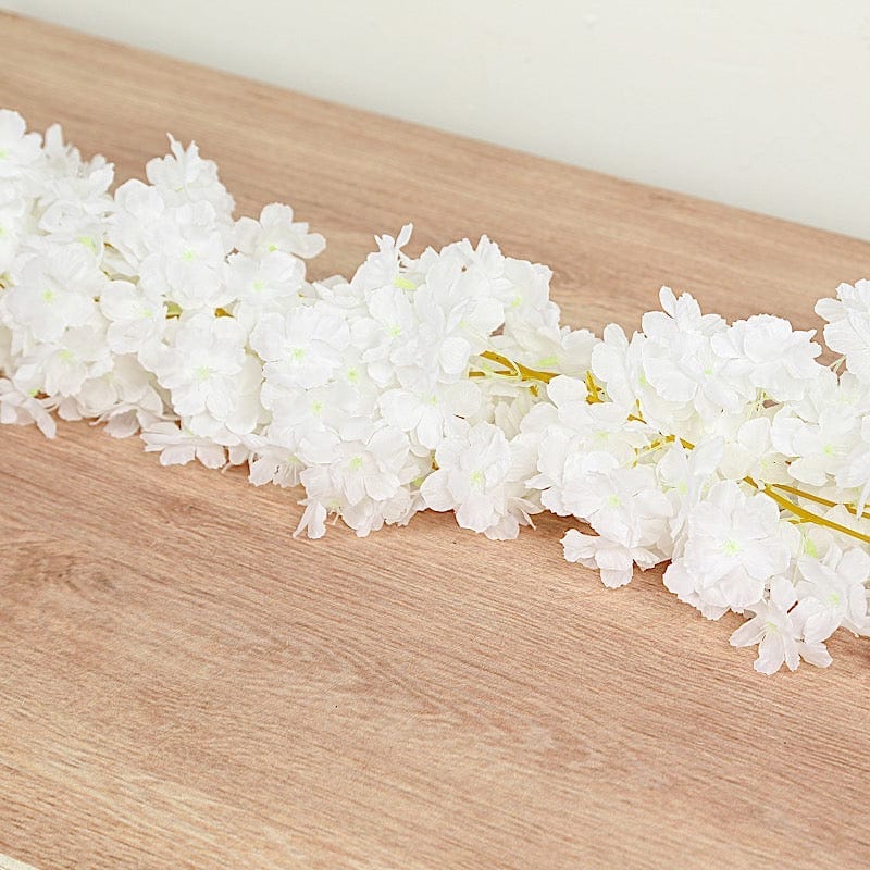 5 pcs 6 feet Silk Artificial Cherry Blossom Flowers Garland