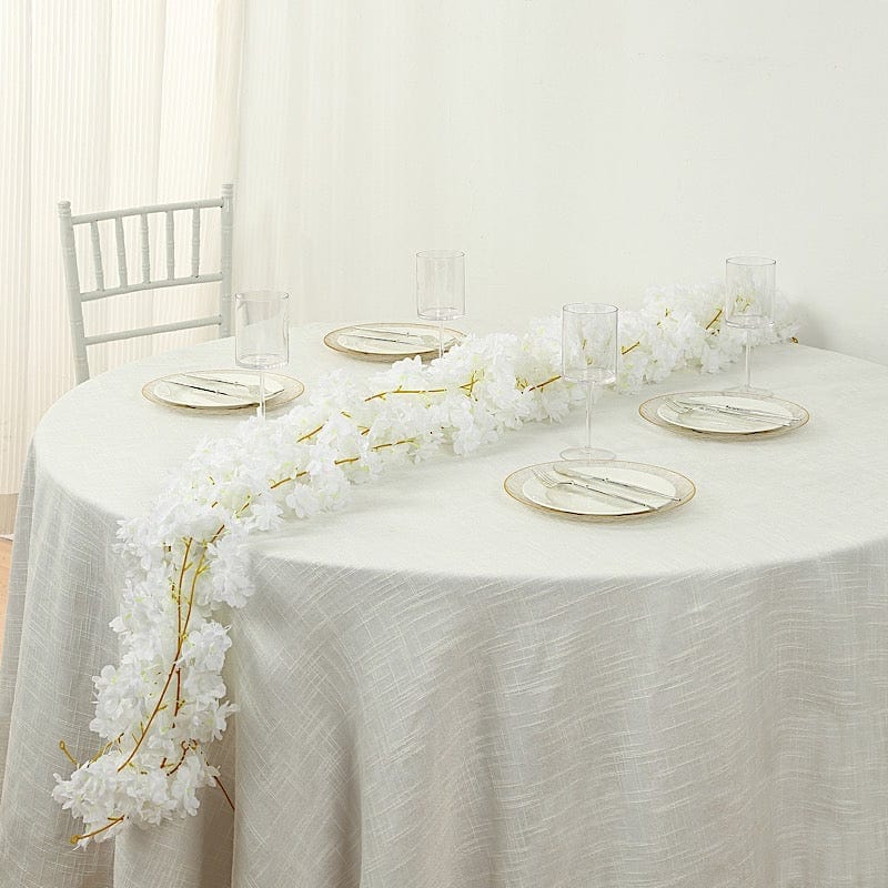 5 pcs 6 feet Silk Artificial Cherry Blossom Flowers Garland