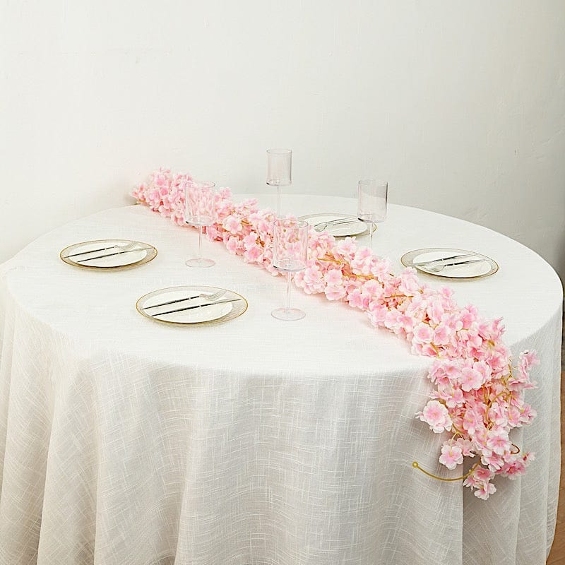 5 pcs 6 feet Silk Artificial Cherry Blossom Flowers Garland