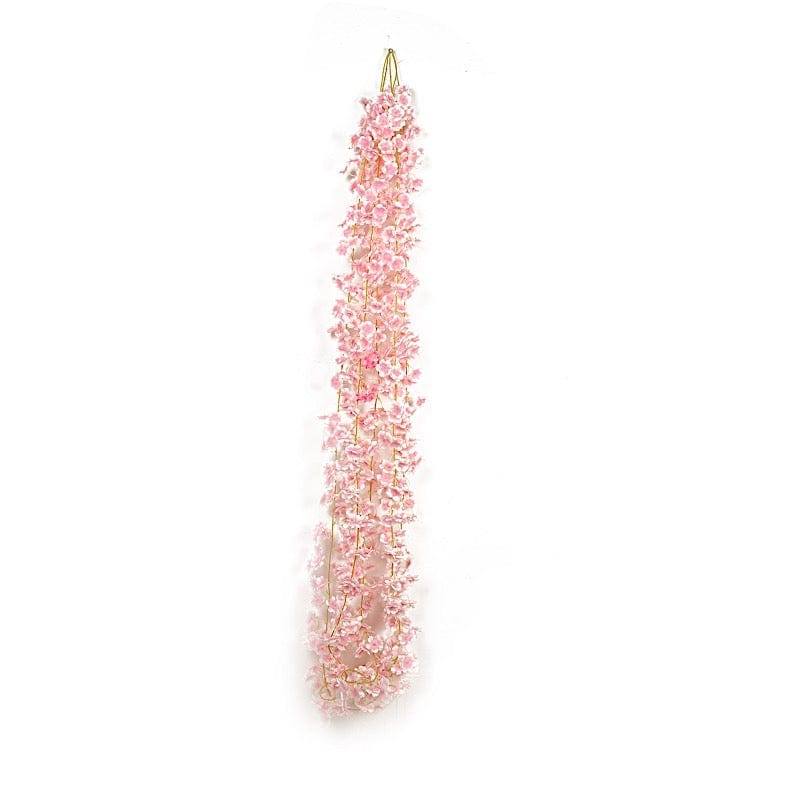 5 pcs 6 feet Silk Artificial Cherry Blossom Flowers Garland