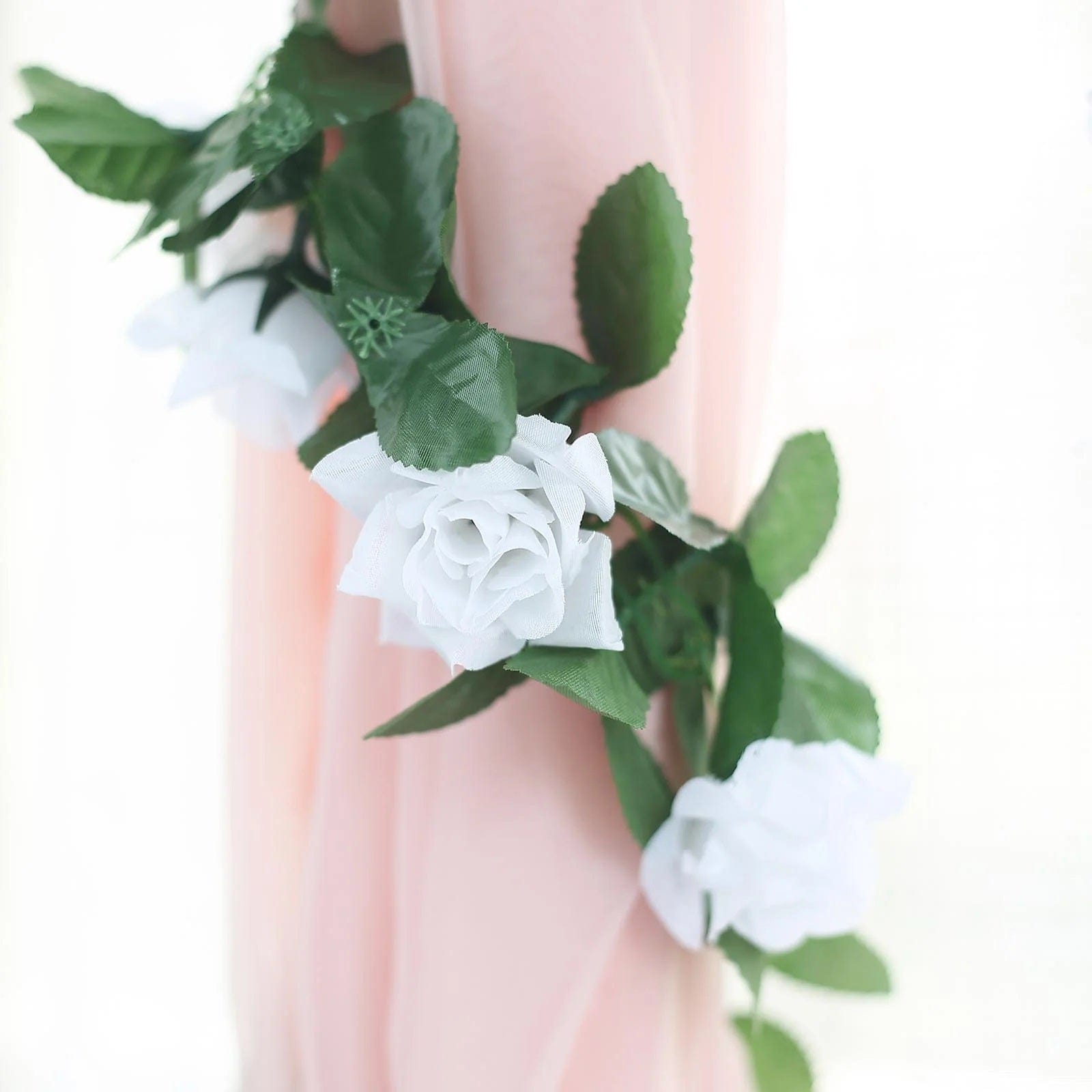 6 feet 3D Chain Garland with Silk Roses